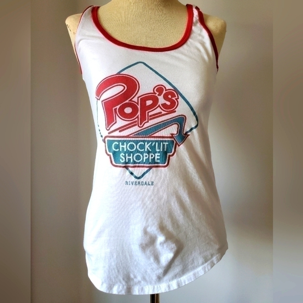RIVERDALE Pop's chock'lit shoppe  racer back tank size small